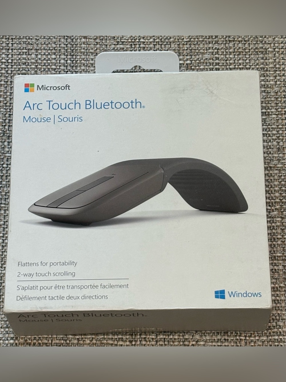 Microsoft Arc Touch Bluetooth Mouse Grey Model 1592 Brand New Factory Sealed